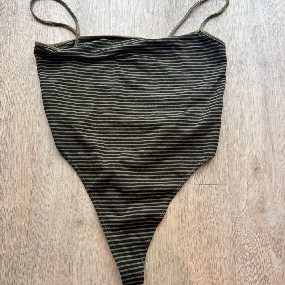 Levi's Black and Tan Striped Top